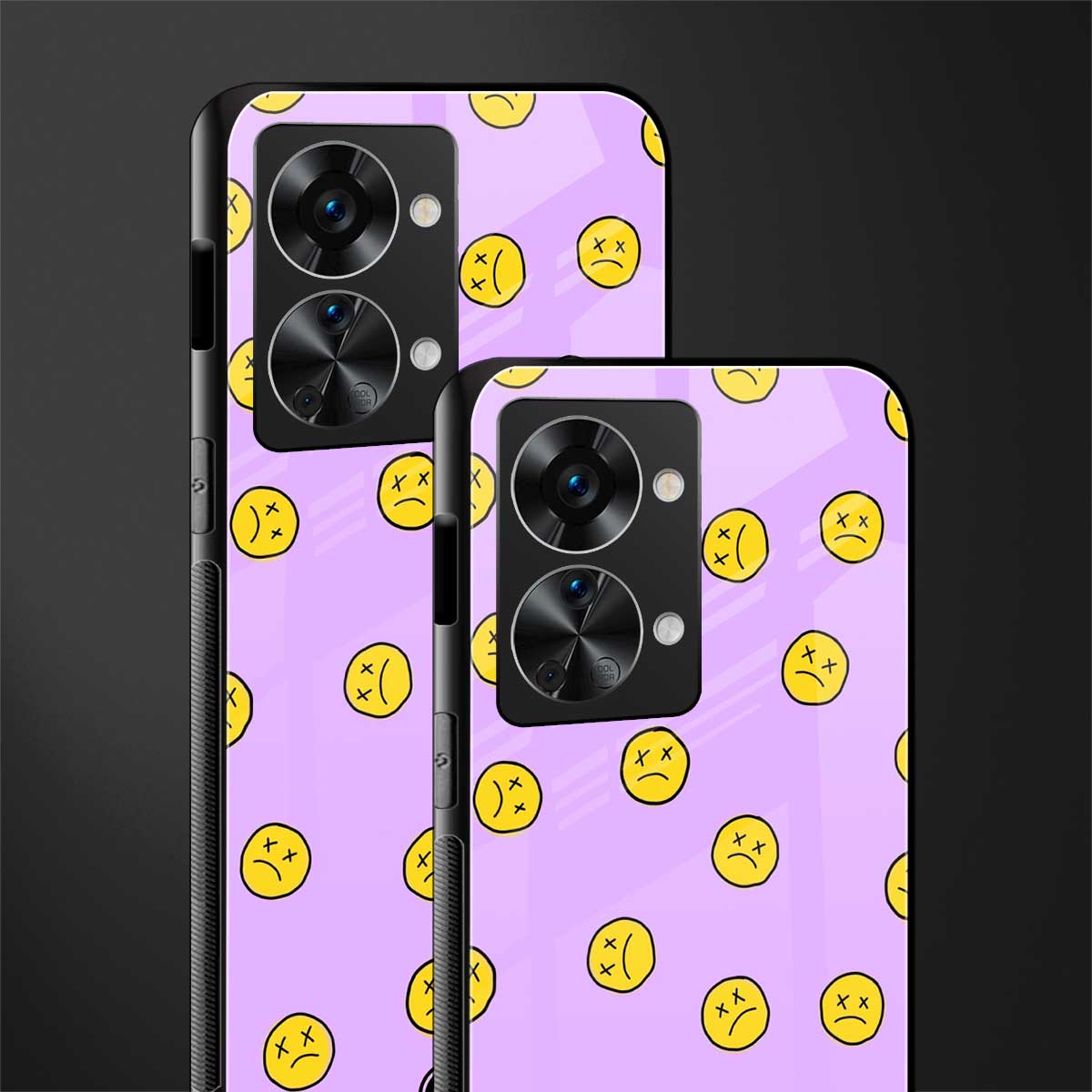 groovy emoticons glass case for phone case | glass case for oneplus nord 2t 5g