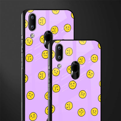 groovy emoticons glass case for vivo y91 image-2