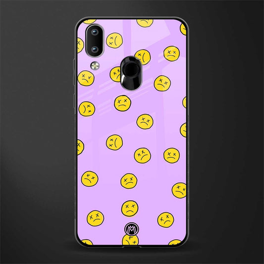 groovy emoticons glass case for vivo y91 image