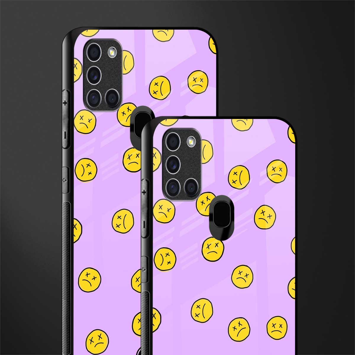 groovy emoticons glass case for samsung galaxy a21s image-2