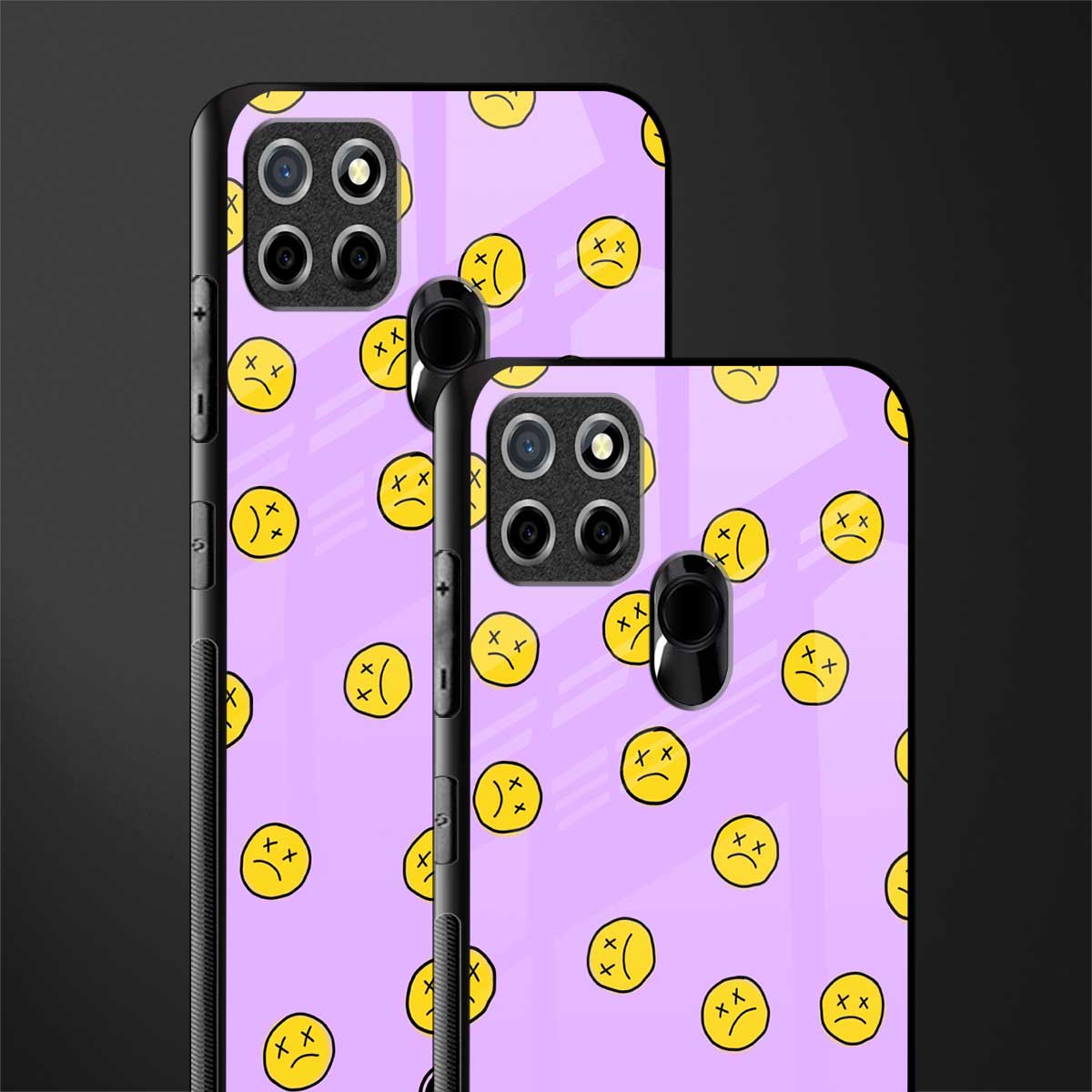 groovy emoticons glass case for realme c12 image-2