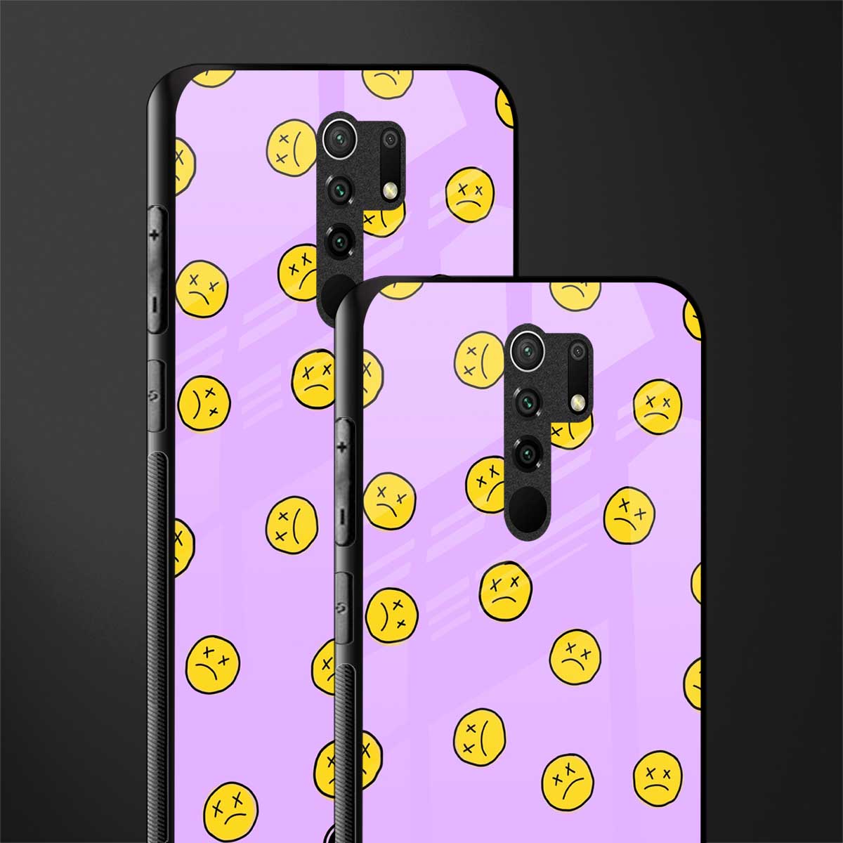 groovy emoticons glass case for redmi 9 prime image-2