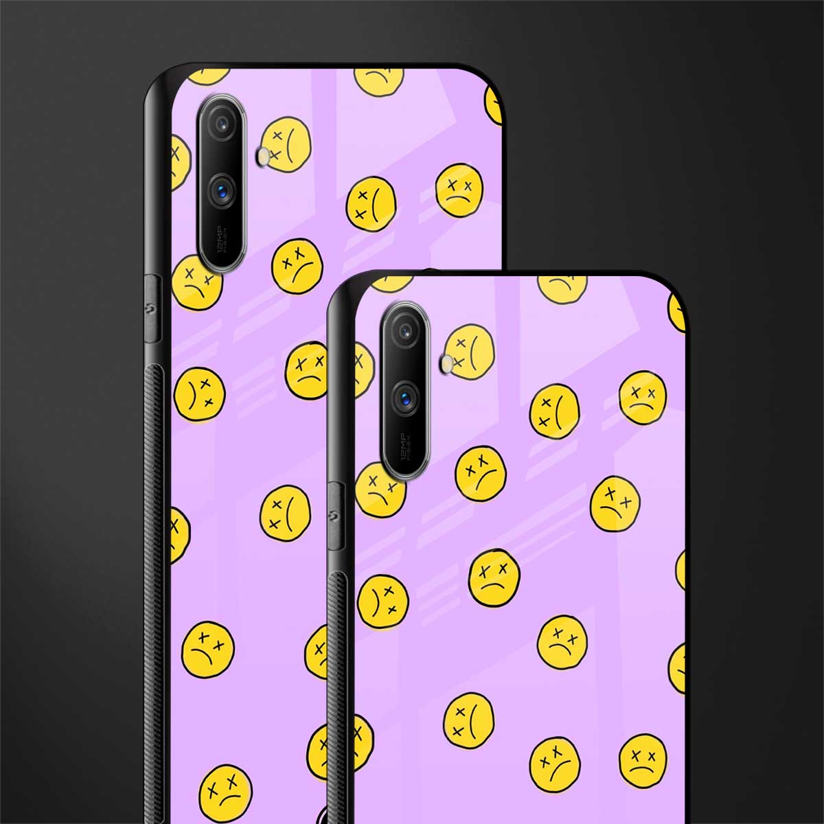 groovy emoticons glass case for realme c3 image-2