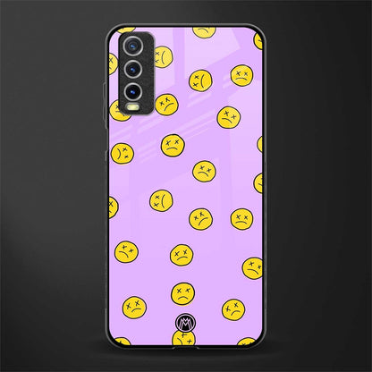 groovy emoticons glass case for vivo y12g image