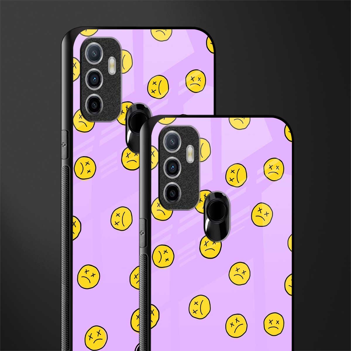 groovy emoticons glass case for oppo a53 image-2