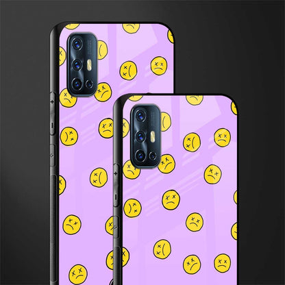 groovy emoticons glass case for vivo v17 image-2