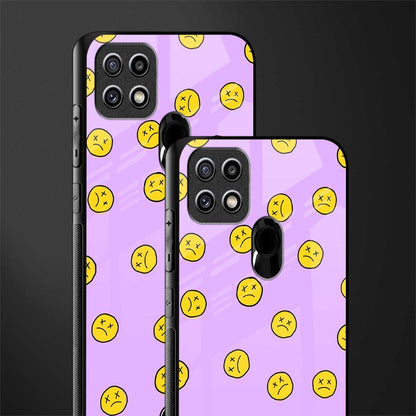 groovy emoticons glass case for oppo a15s image-2