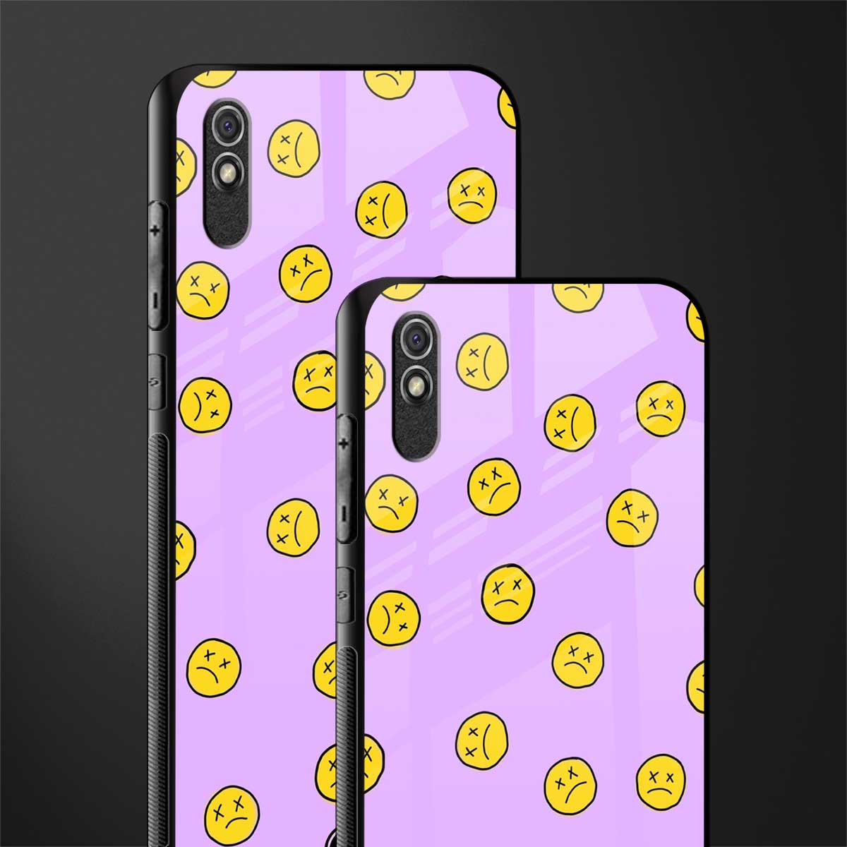 groovy emoticons glass case for redmi 9i image-2