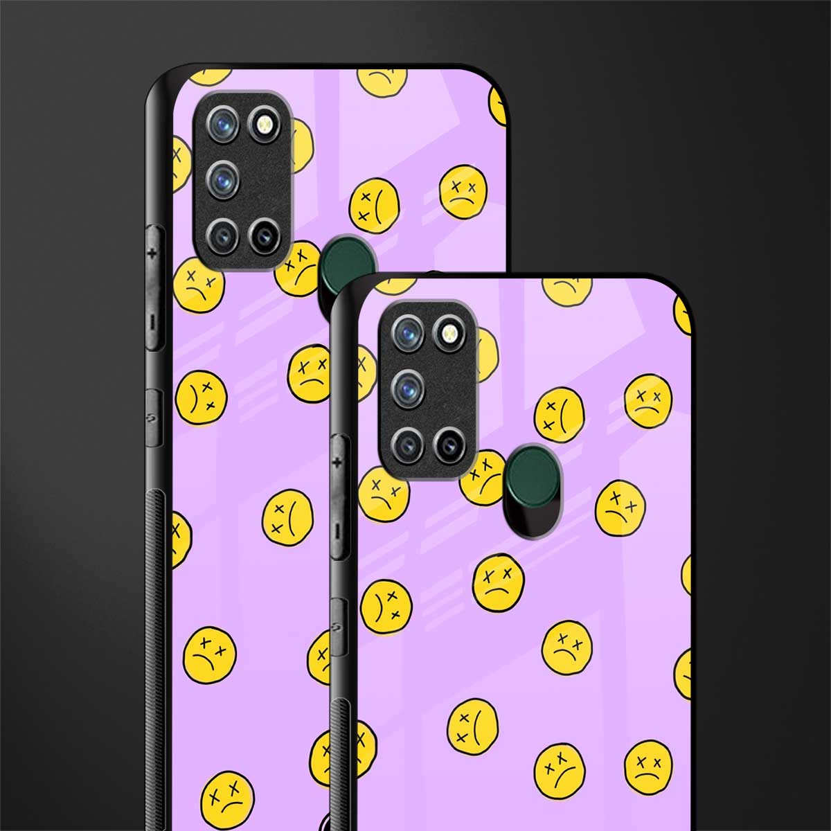 groovy emoticons glass case for realme 7i image-2