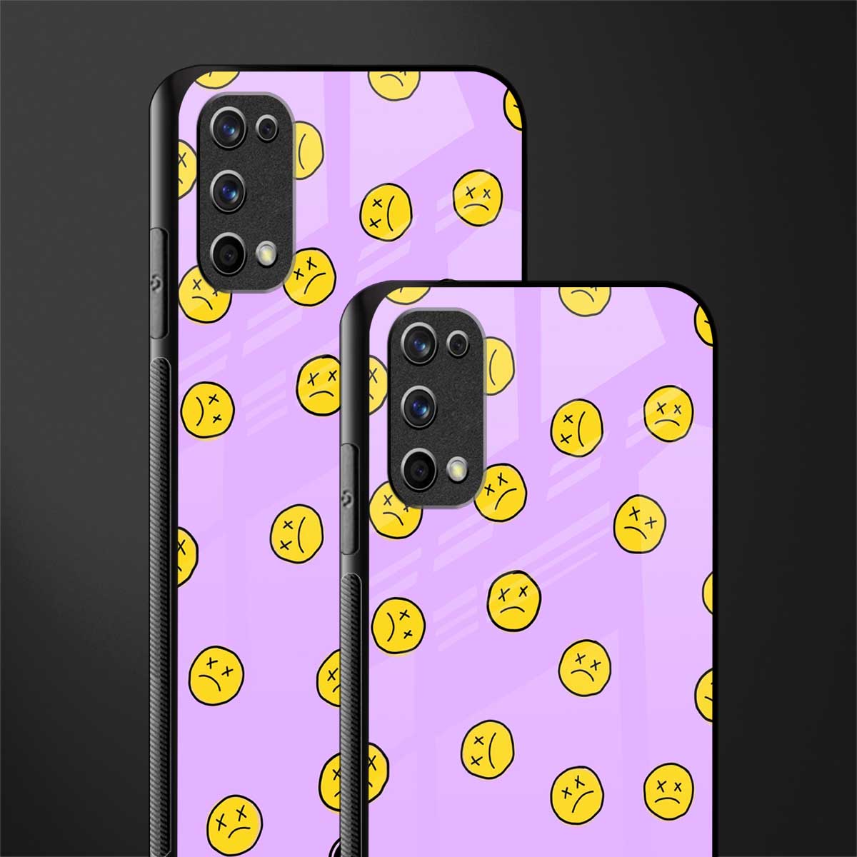 groovy emoticons glass case for realme 7 pro image-2