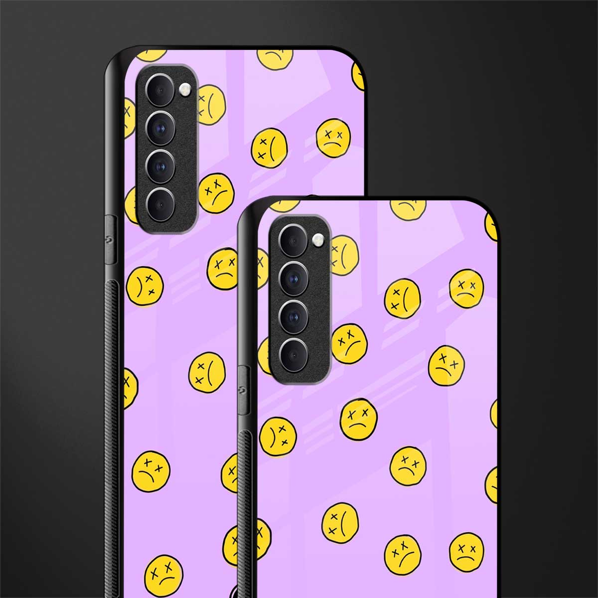 groovy emoticons glass case for oppo reno 4 pro image-2