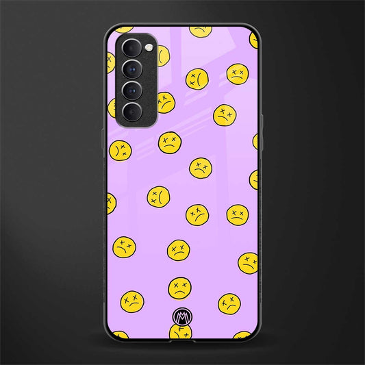groovy emoticons glass case for oppo reno 4 pro image