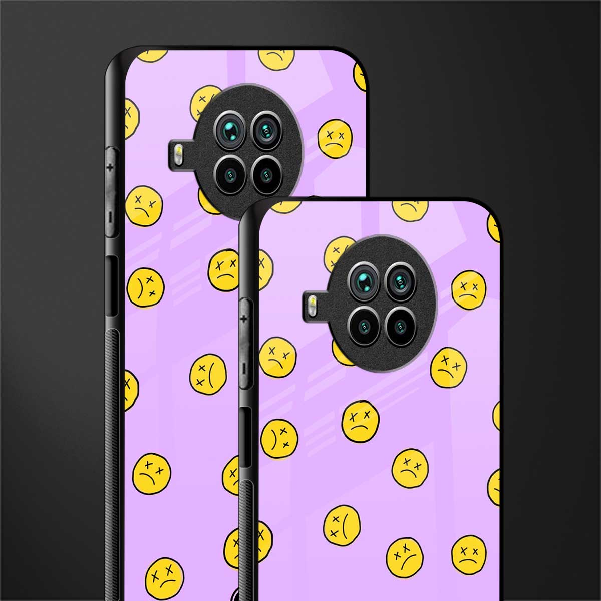 groovy emoticons glass case for mi 10i image-2