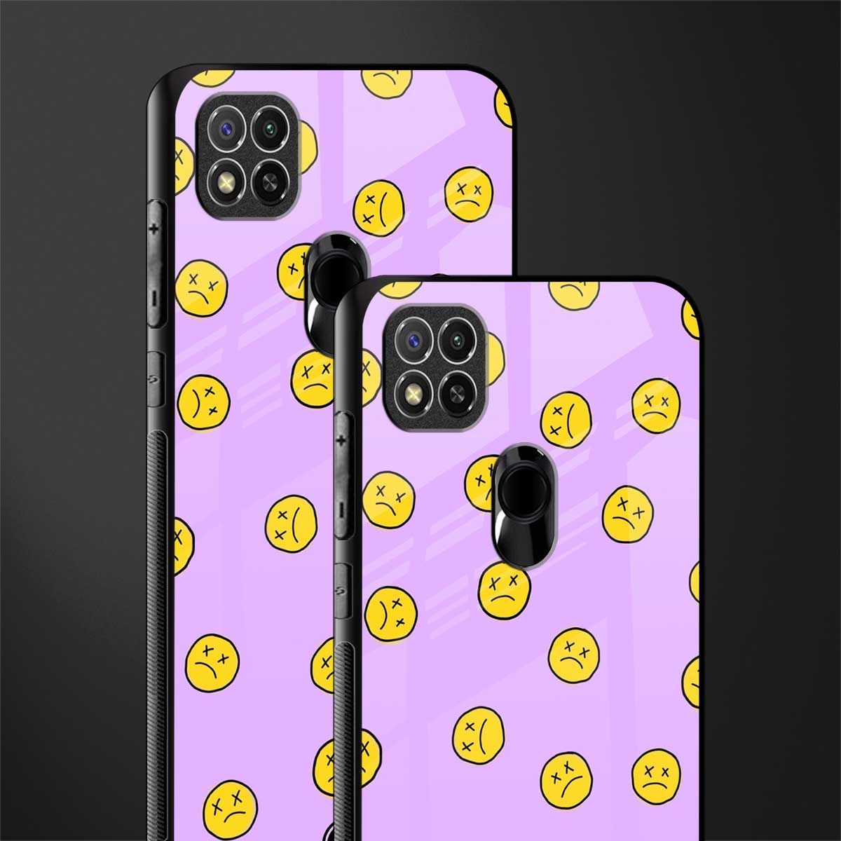 groovy emoticons glass case for redmi 9 image-2