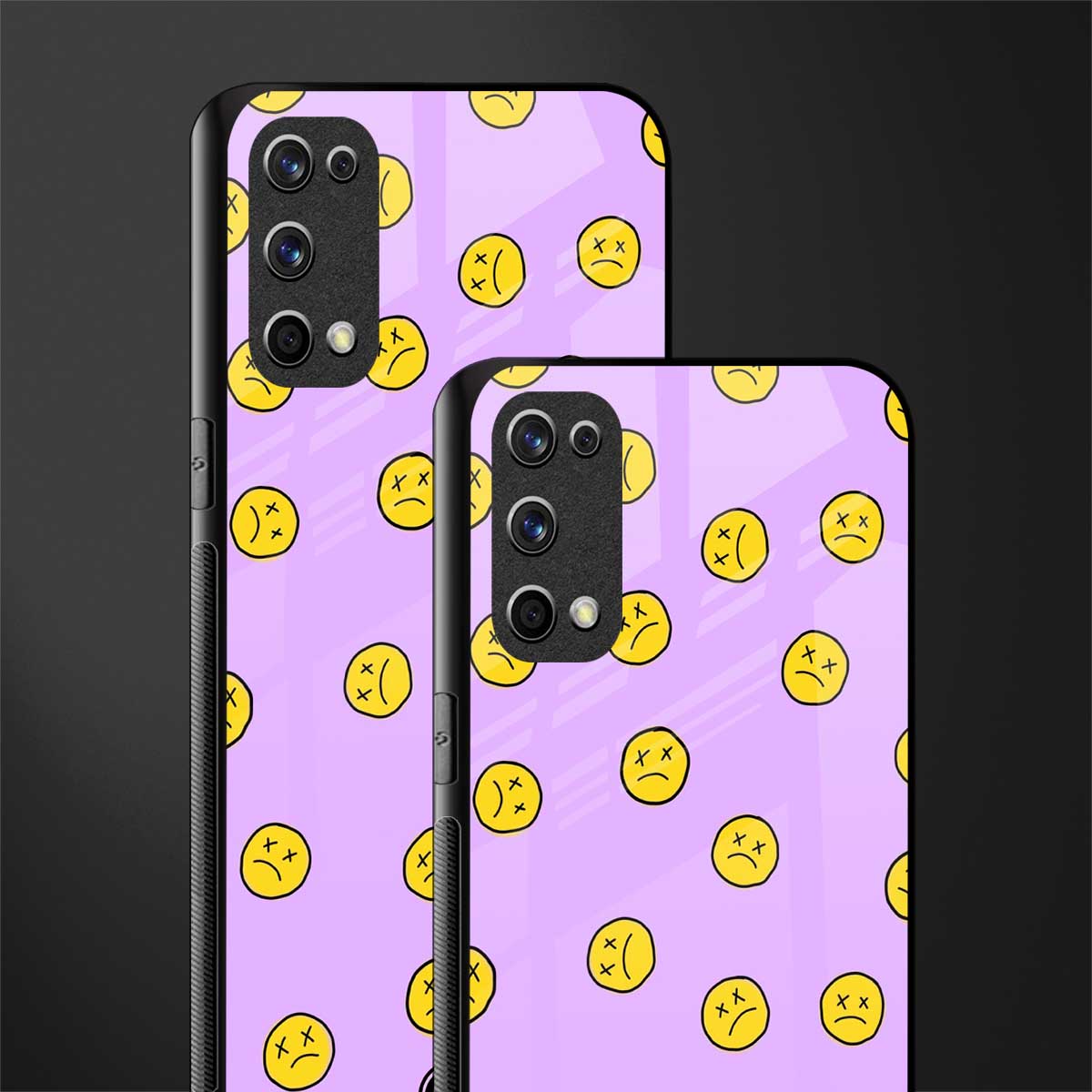 groovy emoticons glass case for realme x7 pro image-2