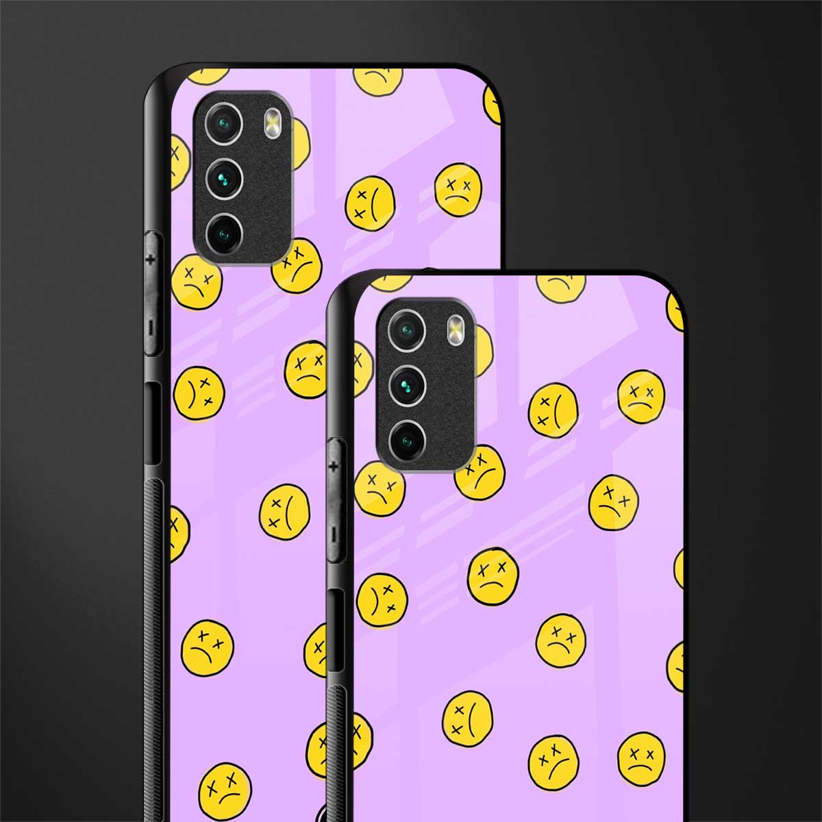 groovy emoticons glass case for poco m3 image-2
