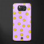 groovy emoticons glass case for poco x3 image