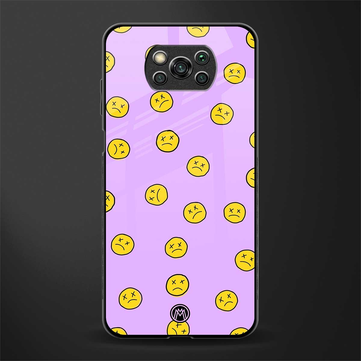 groovy emoticons glass case for poco x3 pro image