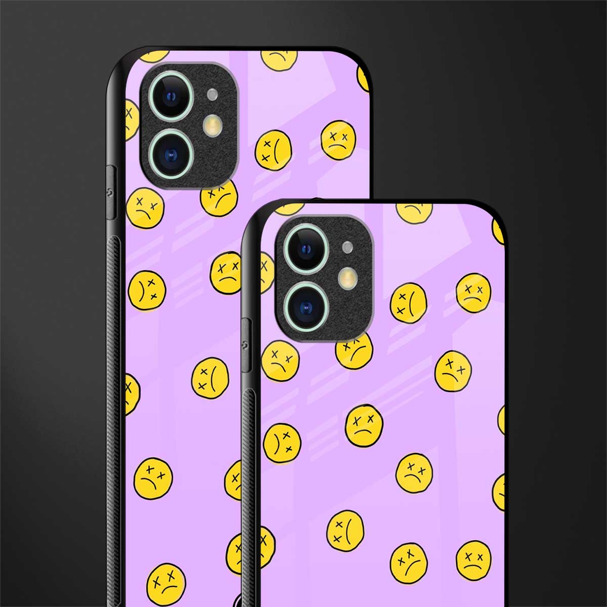 groovy emoticons glass case for iphone 11 image-2