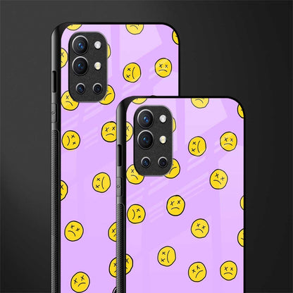 groovy emoticons glass case for oneplus 9r image-2