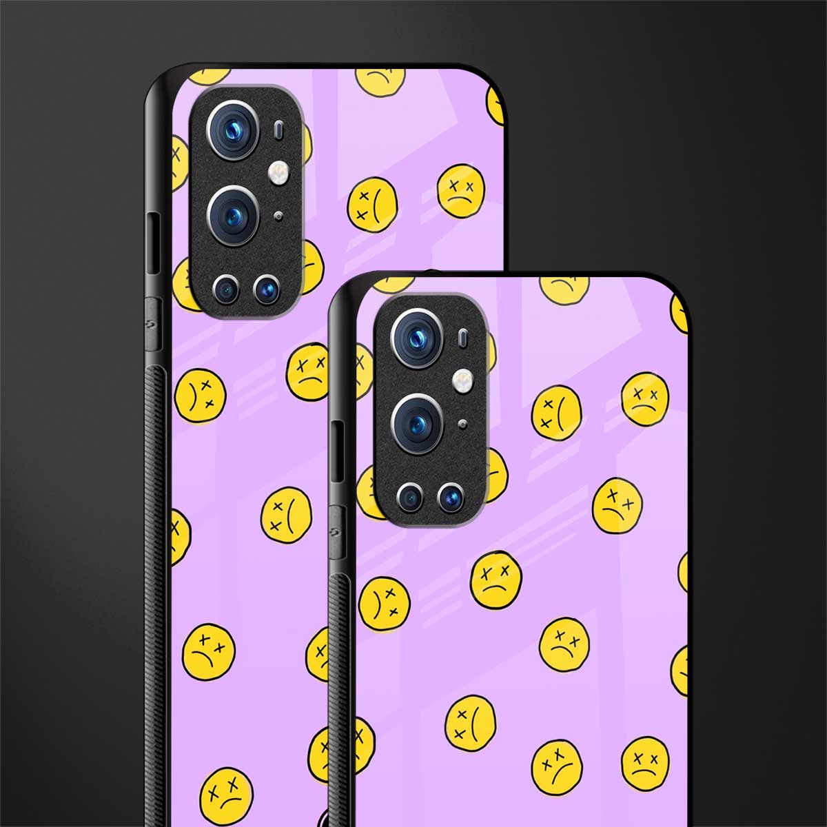 groovy emoticons glass case for oneplus 9 pro image-2