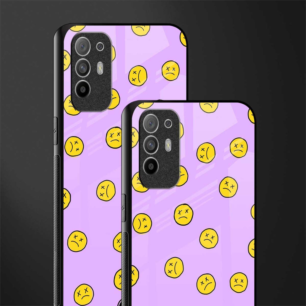 groovy emoticons glass case for oppo f19 pro plus image-2