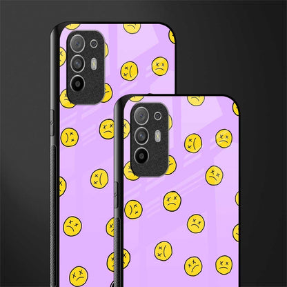 groovy emoticons glass case for oppo f19 pro plus image-2