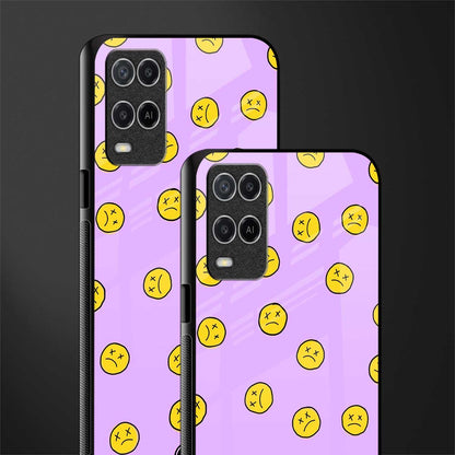 groovy emoticons glass case for oppo a54 image-2