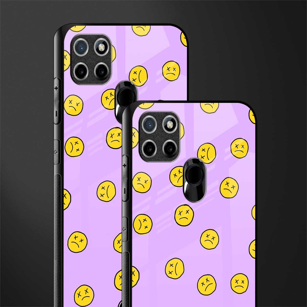 groovy emoticons glass case for realme c21y image-2