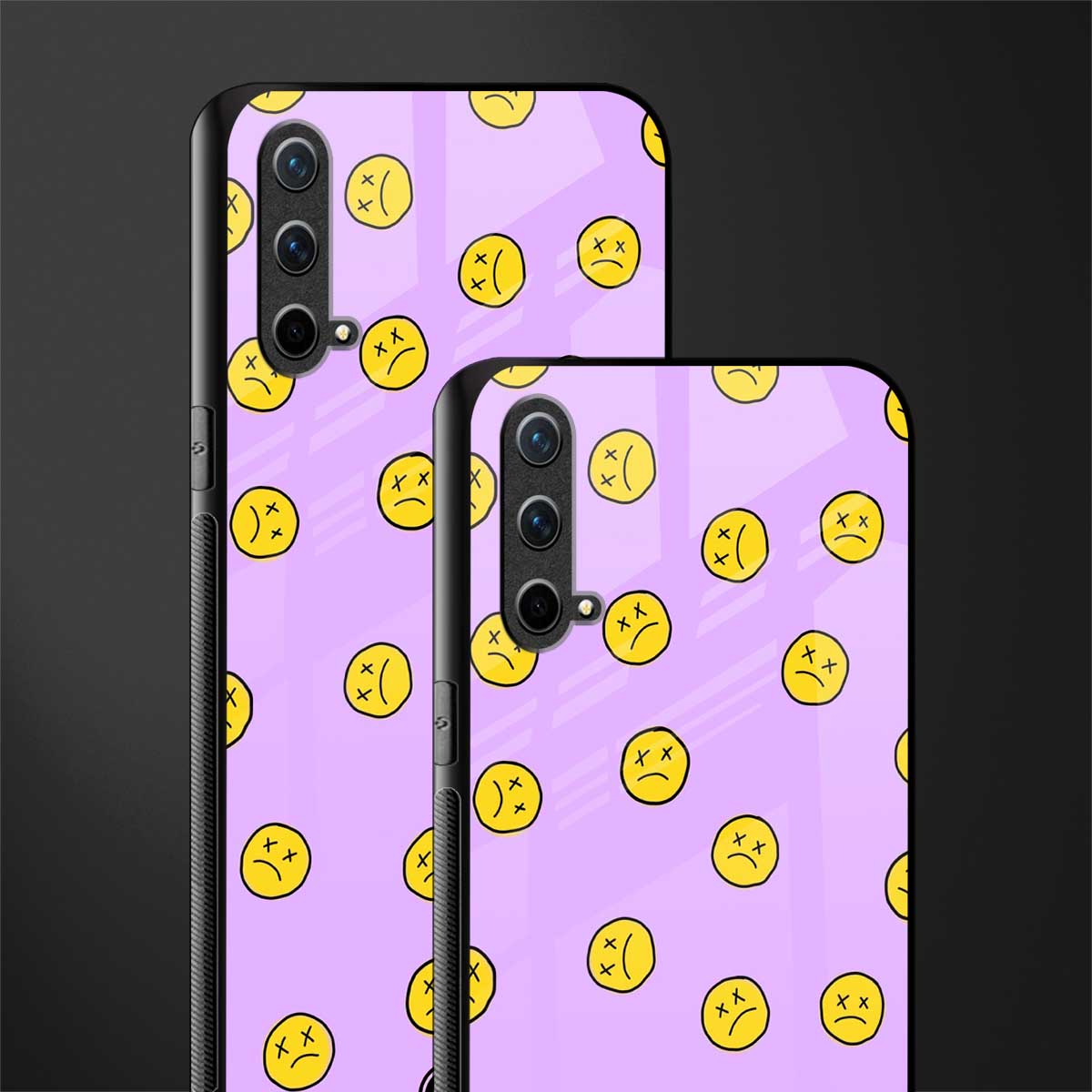 groovy emoticons glass case for oneplus nord ce 5g image-2