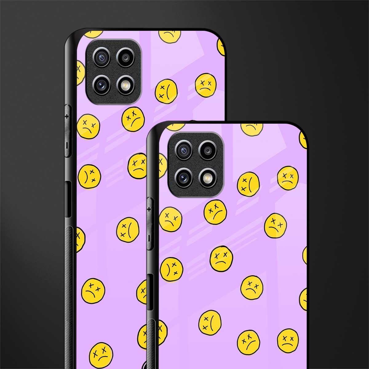 groovy emoticons glass case for samsung galaxy a22 5g image-2