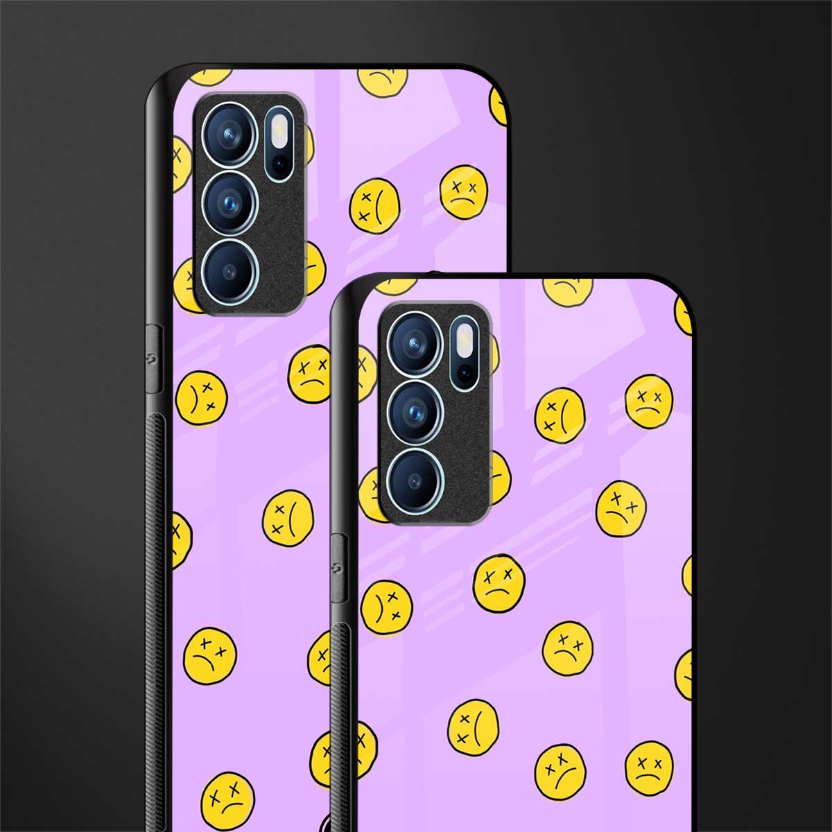 groovy emoticons glass case for oppo reno6 pro 5g image-2