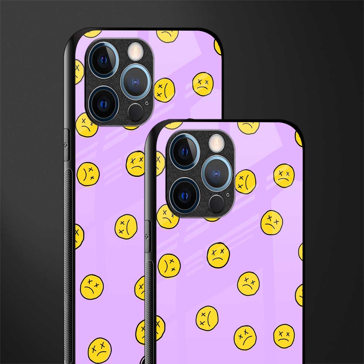 groovy emoticons glass case for iphone 12 pro image-2