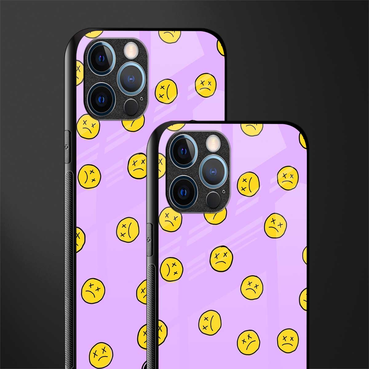 groovy emoticons glass case for iphone 12 pro max image-2