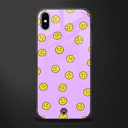 groovy emoticons glass case for iphone xs max image