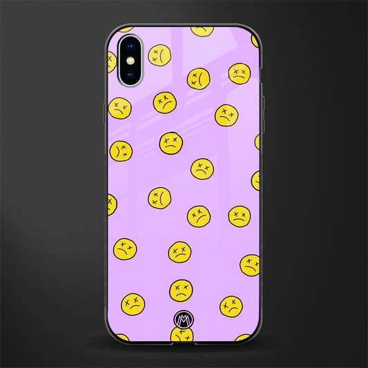 groovy emoticons glass case for iphone xs max image