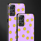 groovy emoticons back phone cover | glass case for redmi note 11 pro plus 4g/5g