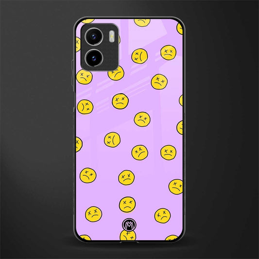 groovy emoticons glass case for vivo y15s image