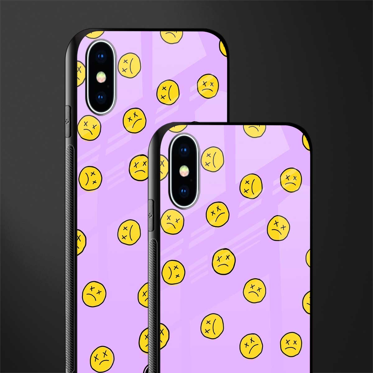 groovy emoticons glass case for iphone x image-2