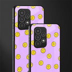 groovy emoticons back phone cover | glass case for samsung galaxy a73 5g