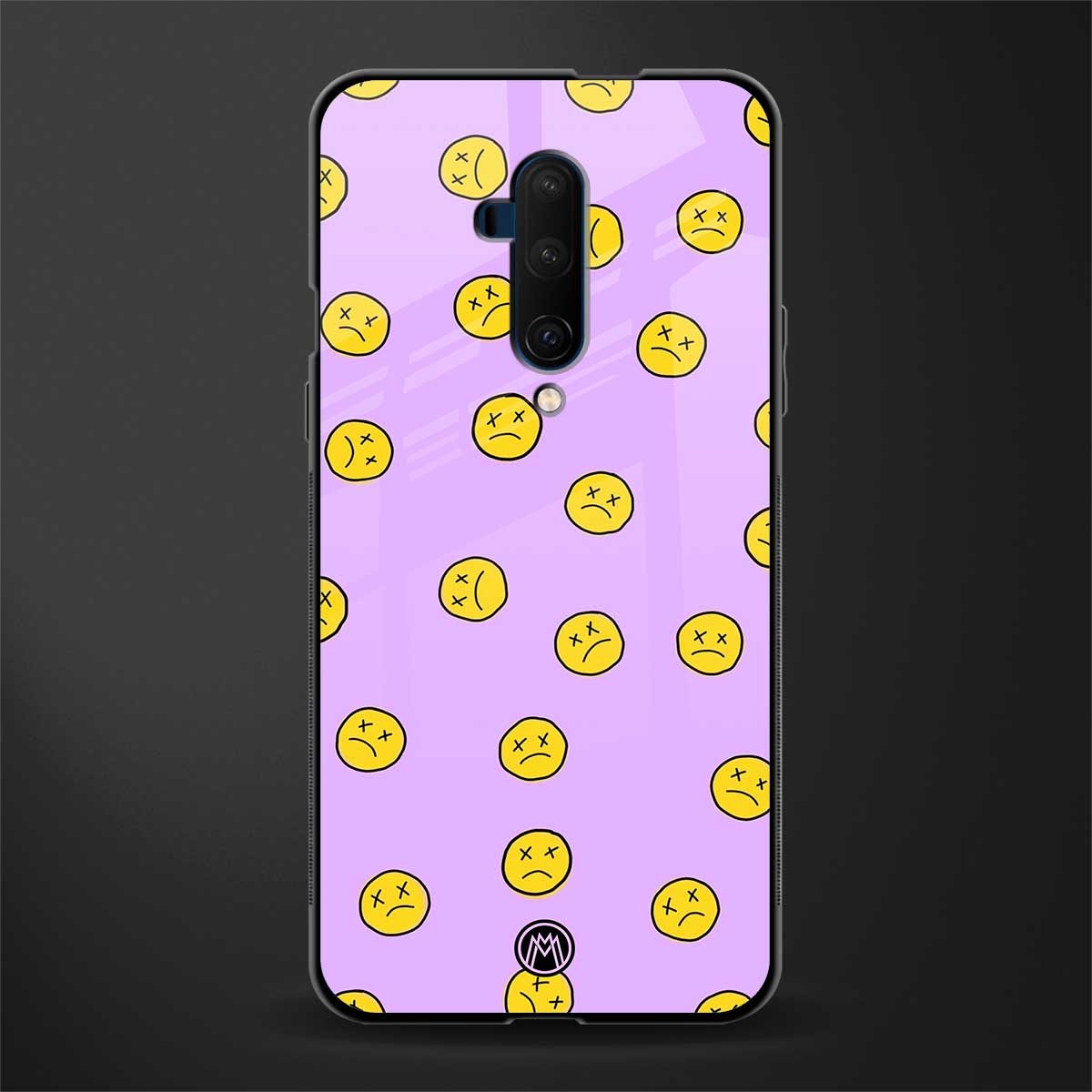 groovy emoticons glass case for oneplus 7t pro image