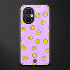 groovy emoticons back phone cover | glass case for oppo f21 pro 5g