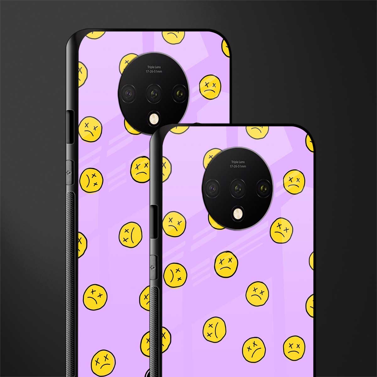 groovy emoticons glass case for oneplus 7t image-2