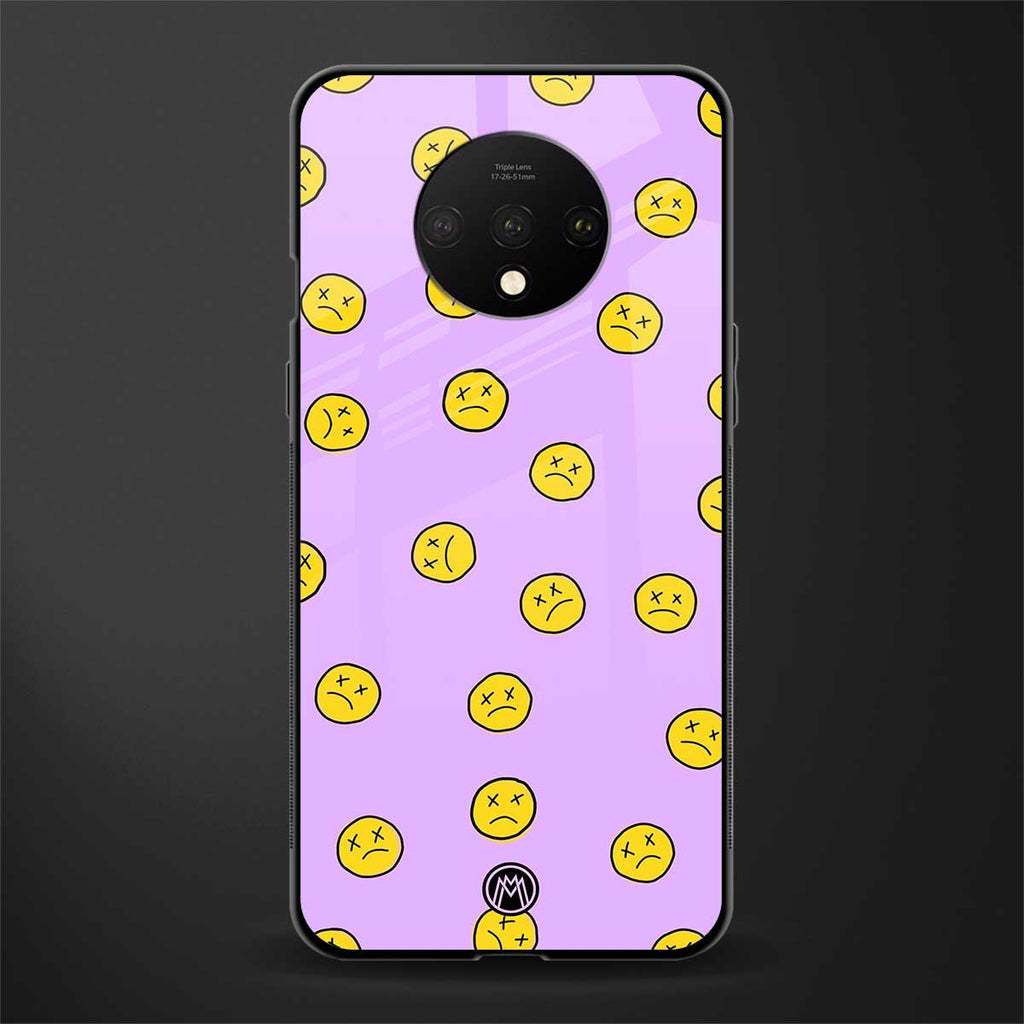 groovy emoticons glass case for oneplus 7t image