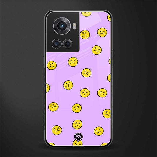 groovy emoticons back phone cover | glass case for oneplus 10r 5g