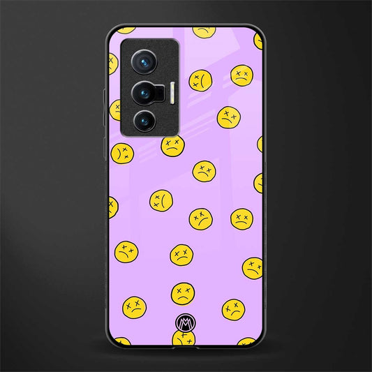 groovy emoticons glass case for vivo x70 image