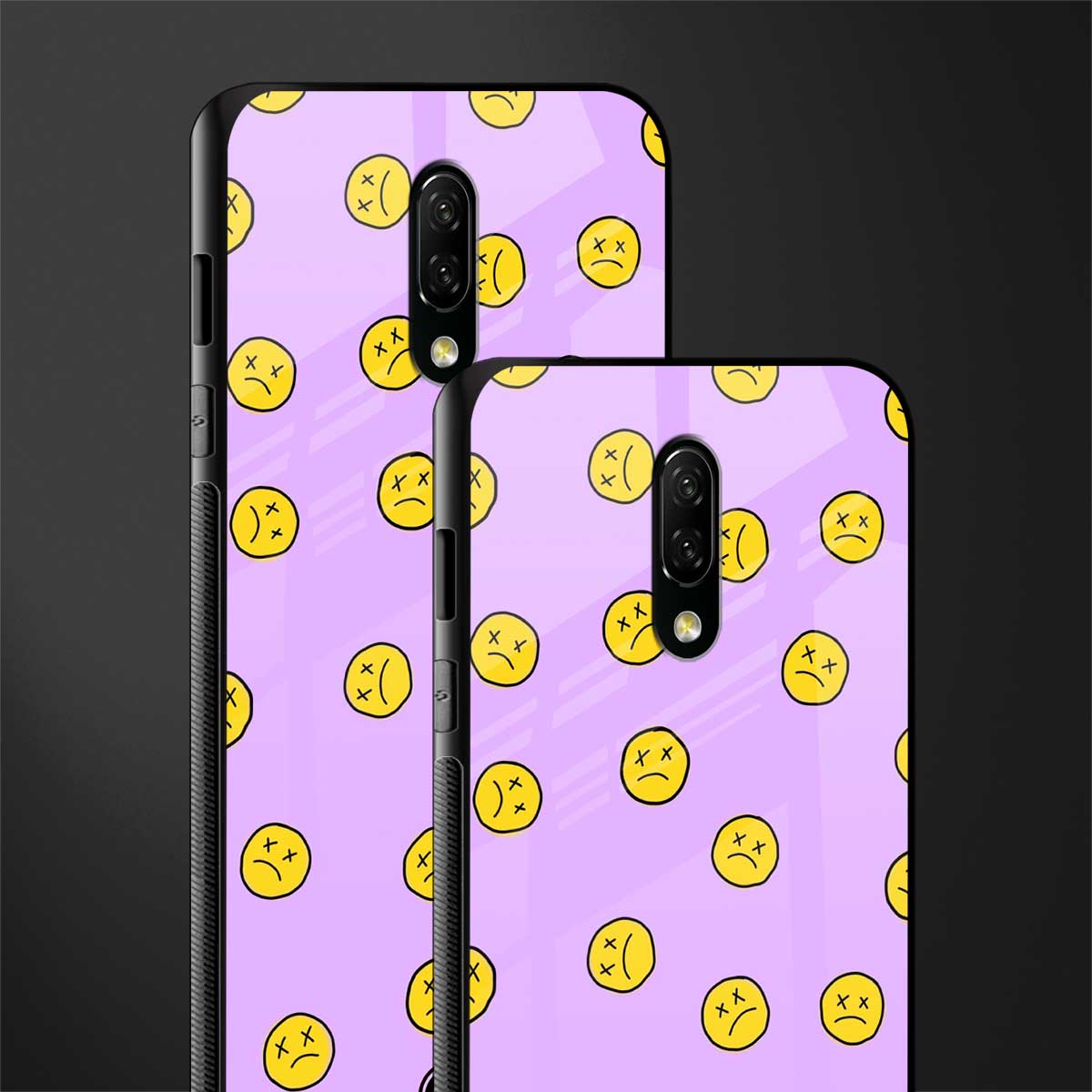 groovy emoticons glass case for oneplus 7 image-2
