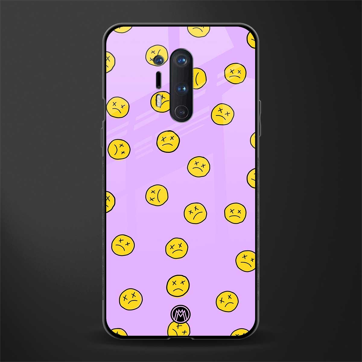 groovy emoticons glass case for oneplus 8 pro image
