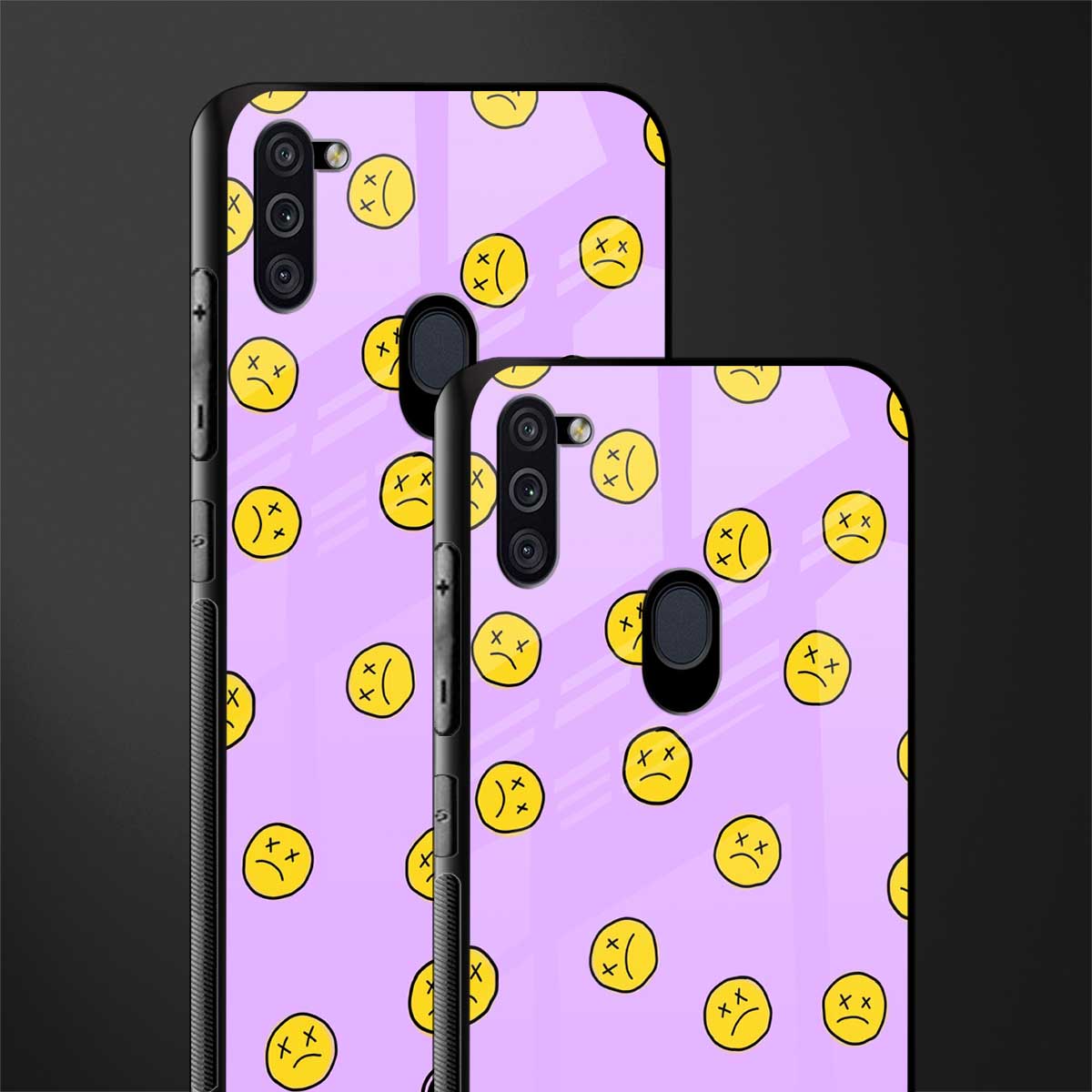 groovy emoticons glass case for samsung galaxy m11 image-2