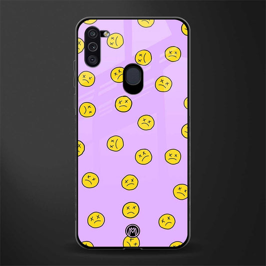 groovy emoticons glass case for samsung galaxy m11 image